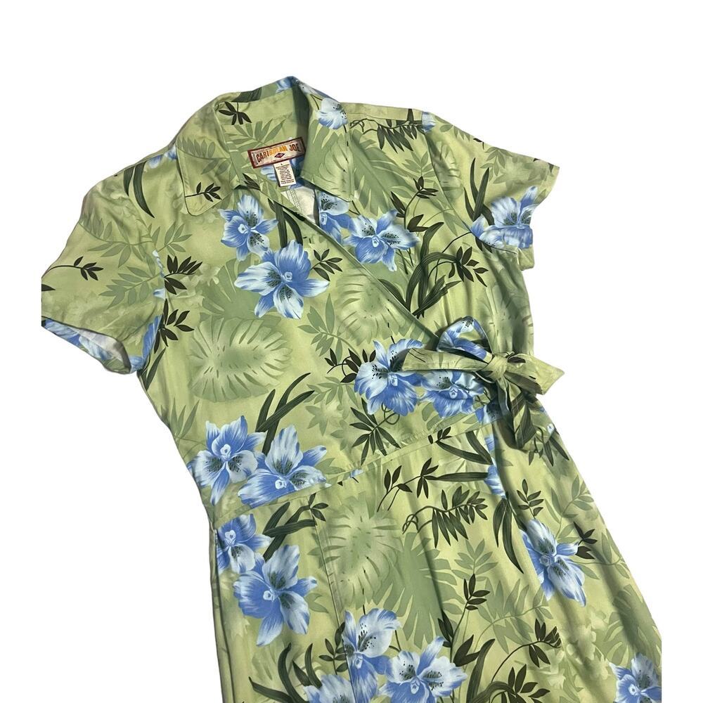 Caribbean Joe Green and Blue Floral Maxi Dress - Picture 2 of 13